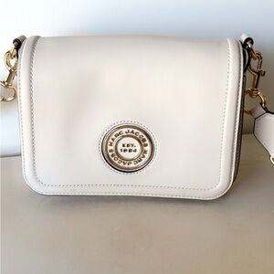 Marc Jacobs Cream Crossbody Bag with Gold Accents